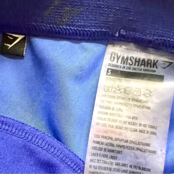 Gymshark Turbo Cropped Legging Blue women’s Size Small - Picture 10 of 10